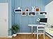Blue Wood Peel and Stick Wallpaper - Wood Wallpaper – Removable Contact Paper, Prepasted Wall Paper or Adhesive Shelf Paper – Painted Blue Wood Shiplap Panel Wallpaper (17.71” Wide x 118” Long)