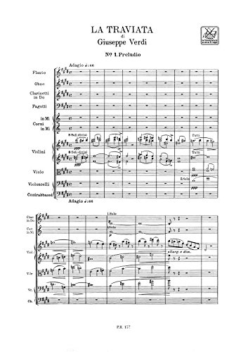 La Traviata Full Score By Giuseppe Verdi For Choral - 