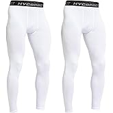 HYCOPROT Men's Compression Pants, Athletic Leggings Base Layer Cool Dry Workout Tights for Running Yoga Gym Basketball