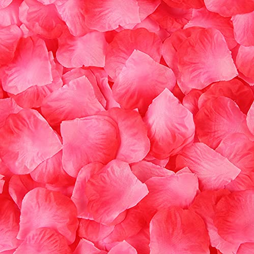 CODE FLORIST 1500 PCS Silk Rose Petals for Valentine's Day,Fake Rose Petals for Romantic Night,Wedding,Proposal Anniversary Flower Decorations(Separated,Scented,Gradual Peach)