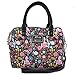 Loungefly x Beauty and the Beast Belle Floral Print Duffel Purse (One Size, Black Multi)