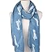EUDORA Fashion 9 Color Animal Dachshund Dog Print Scarf Pashmina Women Scarves (Light Blue)