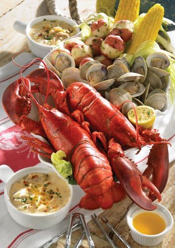 Lobster Gram MSGR2C MAINE SHORE CLAMBAKE GRAM DINNER FOR TWO WITH 1 LB LOBSTERS
