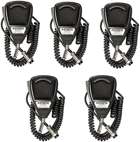 LOT OF 5 Astatic 636L Noise Cancelling CB Radio 4 pin Microphone