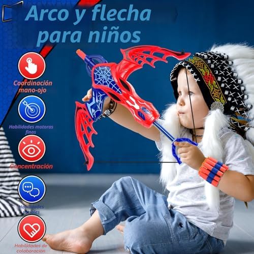 Juguetes para Niños 3 4 5 6 7 8 Años, Juguete de Flecha y Arco 3-8 Años Araña Juguetes 4-8 Años Niño Regalo Niño 3-7 Años Spider Juegos al Aire Libre para Niños 3-8 Años Regalos Pascua Araña Juegos — foto 2 de 7