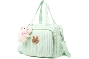 hibear Baby Diaper Bag,Small Diaper Bag Tote Crossbody Diaper Bag Cute Quilted Diaper Bag Baby Travel Shoulder Bag with Strap