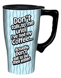 Spoontiques Don't Talk to Me Travel Mug, Multicolor