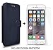 LUPA Legacy Compatible with iPhone 6S Plus Wallet case, for iPhone 6 Plus Wallet Case, Durable and Slim, Lightweight with Classic Design & Ultra-Strong Magnetic Closure, Faux Leather, Navy Blue