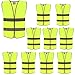 zojo High Visibility Reflective Vests,Adjustable (10 Packs, Neon Yellow)