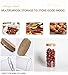 Luxtea Glass Jar Borosilicate Canister Set of 2 Jars in Different Sizes with Cork Stopper Lid, Airtight Container Cookie Candy Spice Cereal Storage
