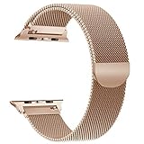 yamen Compatible for Apple Watch Band 38mm 40mm Milanese Loop for iwatch Band Series 2 Series 3 Series 4 Rose Gold