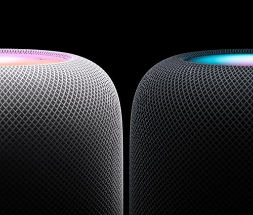 Apple HomePod Smart Speaker 2nd Generation, Siri Speaker + Power Cable + Apple 1 Year Limited Warranty (Midnight)