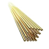 Walmeck 20pcs 1.6mm333mm Brass Gas Brazing Rod No Need Solder Powder