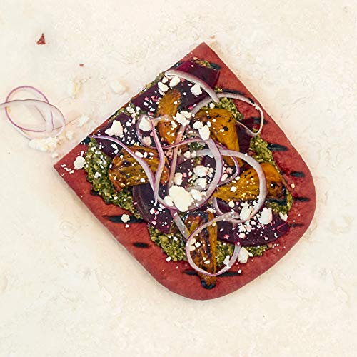 Daily Kneads Bread Whole Grain Veggie Flatbread (Red Pepper + Tomato & Basil + Sweet Beet, Variety 3-Pack) | 2 Vegetable Flatbreads per pack, 6 flatbreads total (29.25 oz) | All-natural, non-GMO