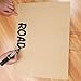 Road 16x6x12 inches Large Kraft Brown Paper Bags with Handles, Shopping, Grocery, Mechandise, Party Bags (50)