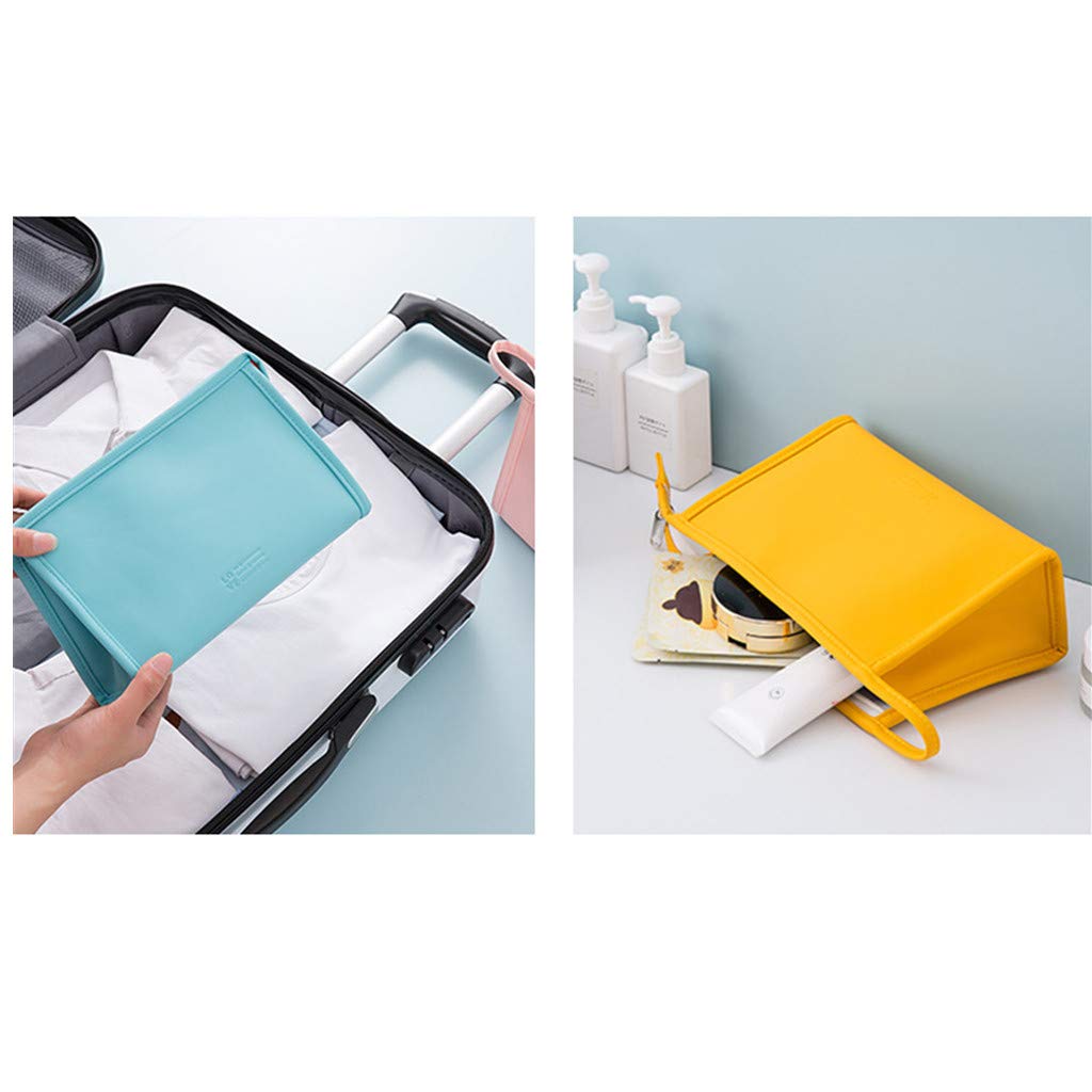 LYDZTION Makeup Bag Cosmetic Bag for Women, Portable Travel Bag PU Leather Waterproof Toiletry Bag Beauty Zipper Makeup Organizer Bag(Pink) : Beauty