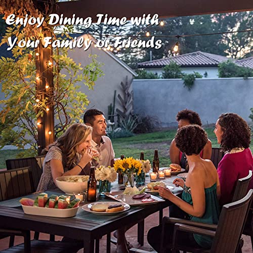 Sophia & William Black Expandable Patio Dining Tables Metal Outdoor