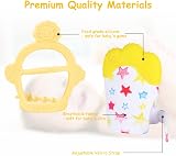 Vicloon Baby Teething Set 2Pcs Mittens Glove Toy Silicone Yellow 0-6M view 3