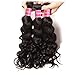 Nadula Brazilian Virgin Hair With Closure Natural Wave Hair Bundles With 4×4 Free Part Lace Closure 8A Brazilian Natural Wave Weave Cheap Remy Human Hair Entension Natural Color (16 18 20+14 Closure)