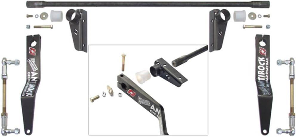 Currie Enterprises CE-9900JKF AntiRock Front Sway Bar Kit With Steel Frame Brackets For 2007-10 Jeep Wrangler JK