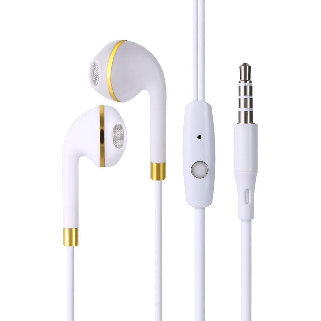 CHIGANT General Filaire écouteurs Intra-Auriculaires Musique Jeu téléphone Écouteurs Super avec Micro Wired Casques, Blanc, 1.2m/47.2inch