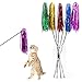 Topbeu Cat Toy Wand with Colorful Ribbon Pet Teaser Toy for Cats and Kitten