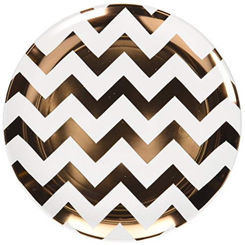 Rose Gold Chevron Dessert Plates (20 ct)