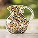 NOVICA Artisan Crafted Multicolor Hand Blown Recycled Glass Pitcher From Mexico 'Confetti' (71 Oz)