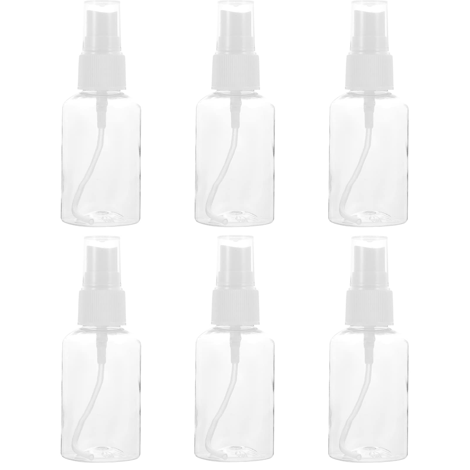 Beaupretty 6Pcs Clear Plastic Empty Bottles Squeeze Travel Bottle Containers with Flip Cap Reusable Subpackage Cosmetic Bottles, 50ml