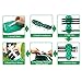 (NEW Version) LTC-Shop Lawn Aerator Shoes with 4 Adjustable Straps and Metal Buckles, Heavy Duty Garden Spikes Sandals for Aerating Lawns, Lawn Aeration Tool for Yard - Free size (Green)