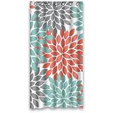 Shower Curtain Dahlia Floral Print Waterproof Fabric Polyester Custom 36"(W) X 72"(H)