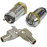 SECO-LARM SS-095-1H1 High Security Tubular Key Lock Switch, Commonly Used for Momentary Arm/Disarm Alarm Inputs or Other Applications Requiring High-security Momentary On