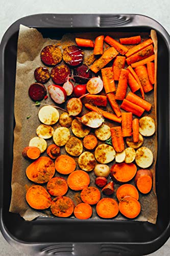 Brightalk Non-Stick Roasting Pan with Rack, 14.7" x 10.75" Carbon Roaster - Thumbnail 3