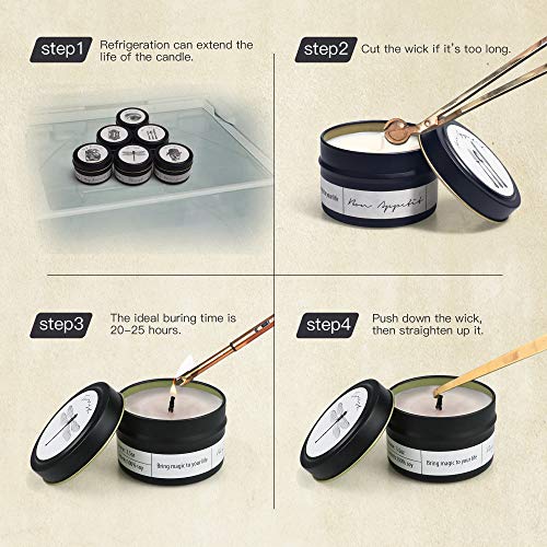 (6 Packs) Scented Candles Set Soy Candles Gifts for Women - (English Pear & Freesia, French Cade & Lavender, Rosemary & Spring), Aromatherapy Candles for Relaxation, 100% Pure Natural Soybean Wax - Thumbnail 3