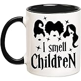 OttoRiven101 - I Smell Children Hocus Pocus Sanderson Sisters Mug, 11oz Ceramic Coffee Mug/Tea Cup, High Gloss