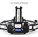 Rechargeable LED headlamp,Brightest and Best 9 LED Headlamp 45000 Lumen Zoomable Waterproof CREE Headlamps Waterproof Hard Hat Light, Bright Head Lights, Running or Camping headlamps ...