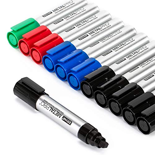 ZEYAR Permanent Markers, JUMBO Size, Aluminum Barrel, Set of 12