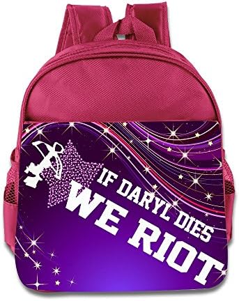 If Daryl Dies We Riot Logo Kids School Backpack Bag