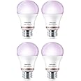 PHILIPS Color and Tunable White A19 LED 60W Equivalent Dimmable Wi-Fi Wiz Connected Smart LED Light Bulb, Easy Control with App or Voice, Works with Alexa, Google Assistant, Siri Shortcuts (4-Pack)