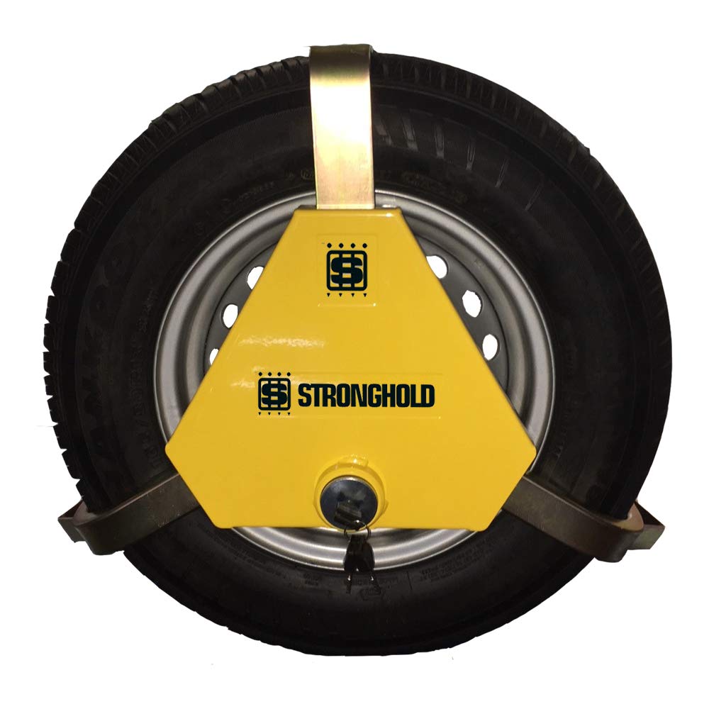 Stronghold Apex 15 Inch- 18 Inch Triangular Wheel Clamp Suitable for Caravans, Trailers, Horse Boxes, Vans and Motorhomes Tyre Width 205-225 mm Diameter 618 mm - 818 mm Sold Secure Gold Standard