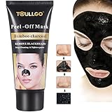Black Peel off Mask, Blackhead Remover Mask, Charcoal Black Mask, Peel off Purifying Pore Mud, Blackhead Remover Remove Blackheads, Deep cleansing Dead Skin, Acne, Oil Control (60ml)