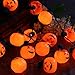 YUNLIGHTS LED Light Up Pumpkin Necklace with 6 Lighting Modes 35-Inch Party Favors, 2 Pack (Orange)