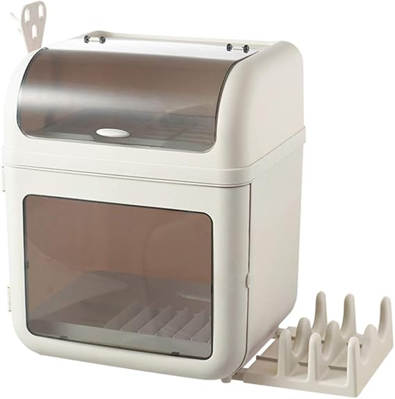 FDQNDXF Organizador de Platos con Tapa, Caja de Almacenamiento de