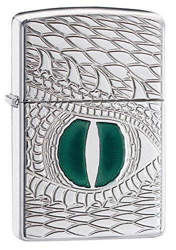 Zippo Armor Dragon's Eye Pocket Lighter, High Polish Chrome