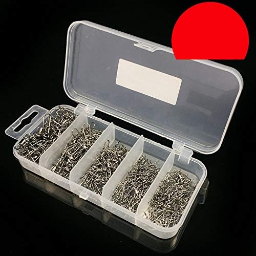Box Fishing Rolling Swivel Barrel+Snap Clips Enhanced Pin Connector - Silver(Big)