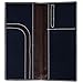Pacer Go RFID Blocking Slim Minimalist Long Travel Wallet Genuine Leather Passport Holder Travel Cover (Dark Blue)