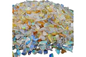 GEMPIRES NATURE’S TREASURE Gempires Raw Opal Rough Gemstone, Ethiopian Opal Rock, Jewelry Making, Raw Gemstone and Crystals, Chakra Healing, Energy Stone, Wikka, Reiki, Yoga, Meditation, Diy Stone, 10 carat Lot (7 to 9 Pcs)