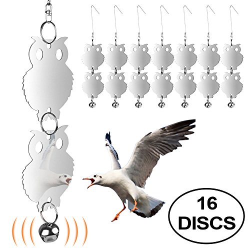 Vctas Bird Repellent Stainless Reflective Owl Bird Scare And Repel Birds,Easy To Hang Deterrent Unwanted Bird Eco-Friendly,Decor Bird Control Device Set Of 16 Discs/8 Bonus Bells Vctas Bird Repellent Stainless Reflective Owl Bird Scare And Repel Birds,Easy To Hang Deterrent Unwanted Bird Eco-Friendly,Decor Bird Control Device Set Of 16 Discs/8 Bonus Bells