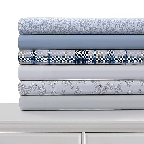 Tribeca Living Bettwäsche-Set aus Baumwollperkal, Fadenzahl 300, extra Tiefe Taschen, Milchweiß