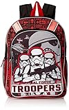 Disney Boys' Star Wars Episode 7 Storm Troopers Backpack, BLACK/RED